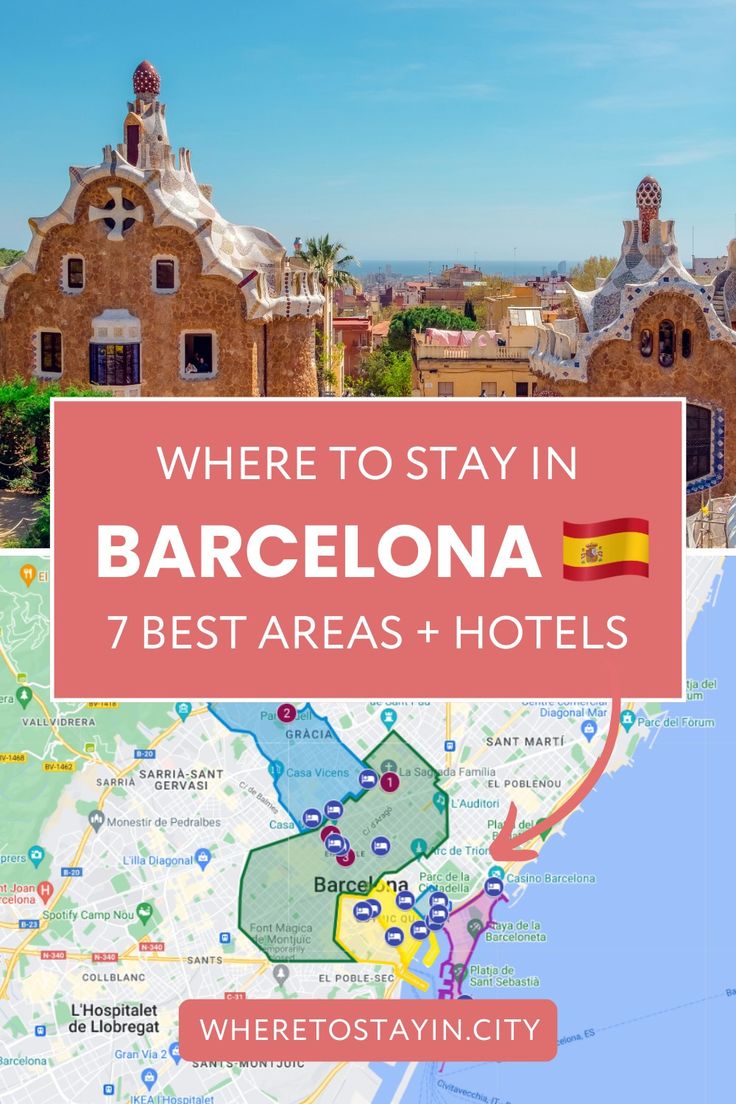 Var man kan bo i Barcelona 🇪🇸: 7 stadsdelar och platser att bo på + bästa hotellen