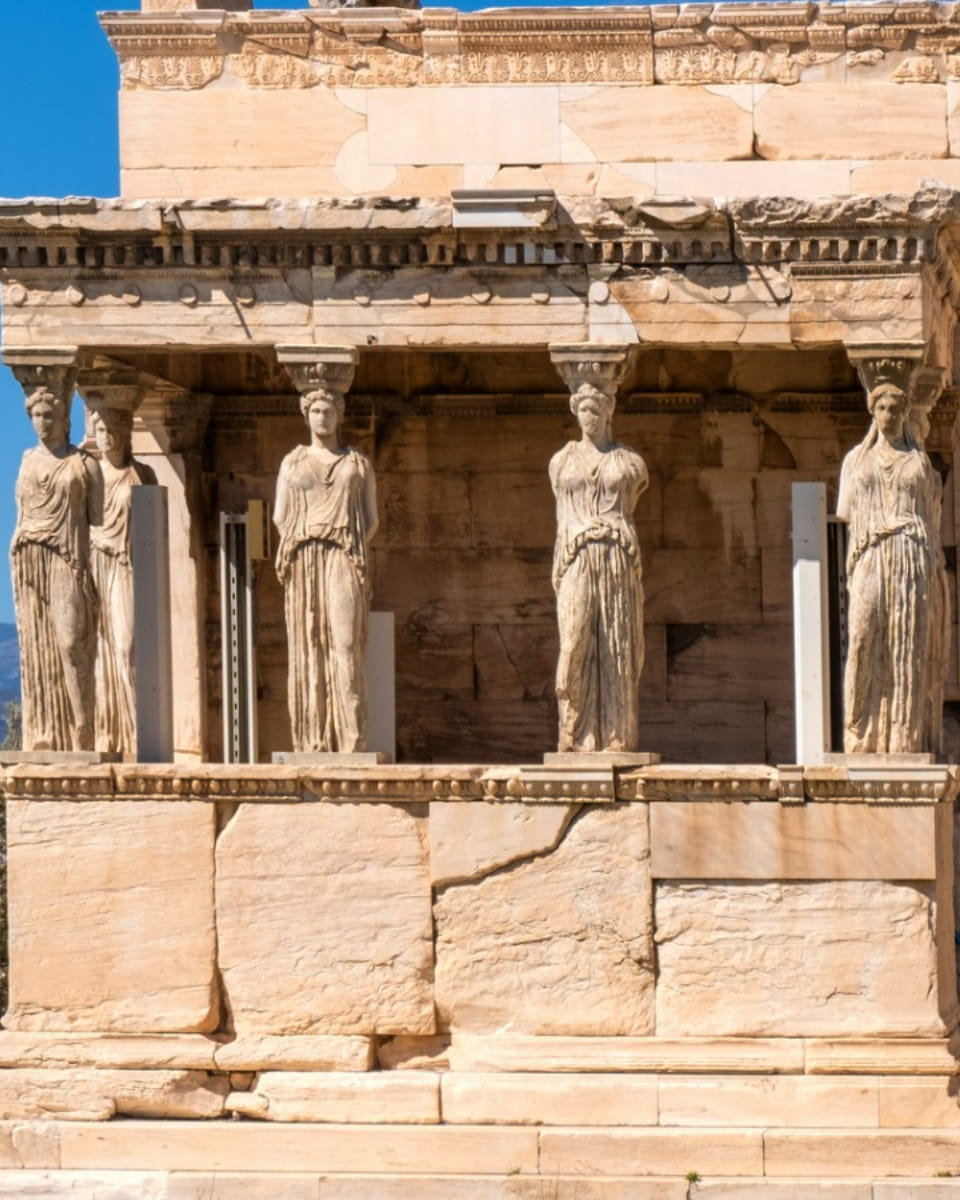 Six carved female figures of Erechtheion, Athens